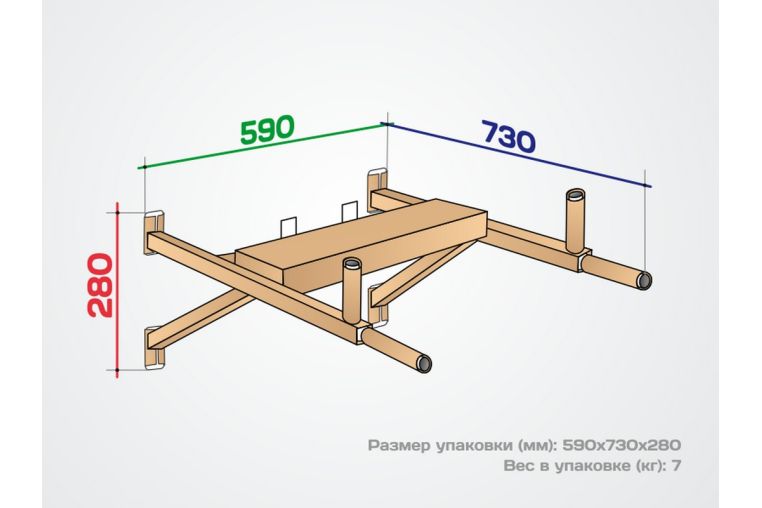 Брусья-пресс настенные ПульсАп+Пресс Spektr Sport белый фото 1