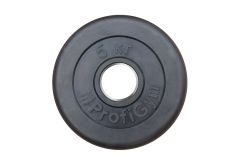 Диск обрезиненный ProfiGym D51 мм чёрный 5,0 кг ДТР-5/51