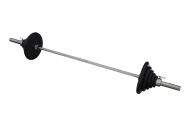 Штанга с грифом 2200*50мм 102,5 кг в наборе диски обрезиненные черные ProfiGym ШТР-102-50