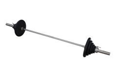 Штанга с грифом 2200*50мм 102,5 кг в наборе диски обрезиненные черные ProfiGym ШТР-102-50