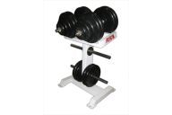 Гантели ProfiGym обрезиненные, 20 кг в наборе, пара на подставке (26мм)