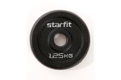 Диск чугунный 1,25 кг Star Fit d26 мм BB-204 черный