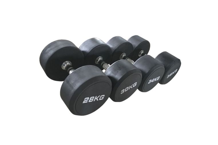 Комплект гантелей Johns фиксированных обрезиненных, чёрный 42-44-46-48-50кг (по 2 шт.) 74012/42-50 