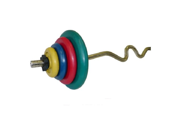 Штанга гнутая (изогнутая) MB Barbell EZ-образная 47,5 кг (МВ) цветная 