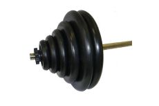 Штанга тренировочная MB Barbell 117,5 кг (МВ) чёрная