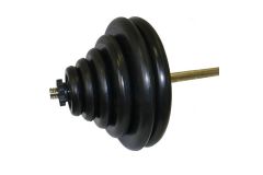 Штанга тренировочная MB Barbell 117,5 кг (МВ) чёрная