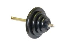 Штанга тренировочная MB Barbell 77,5 кг (МВ) чёрная