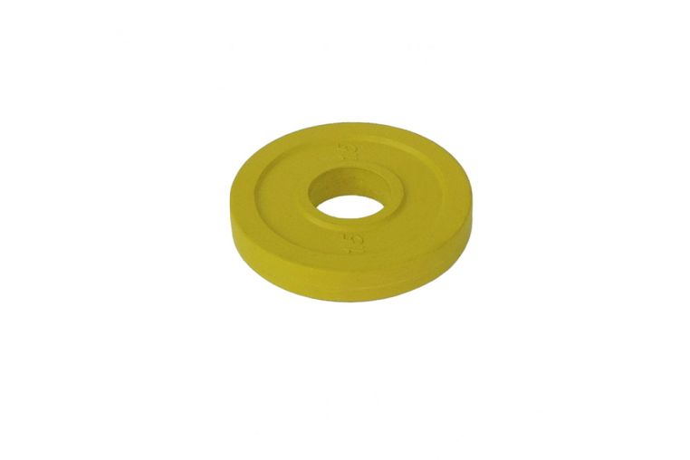 Диск обрезиненный Vertex Crossfit D50мм 1,5 кг., жёлтый 