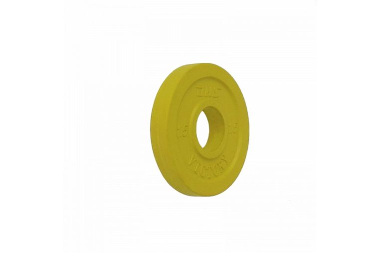 Диск тяжелоатлетический тренировочный d51 мм DHS Victory 1,5 кг, желтый 