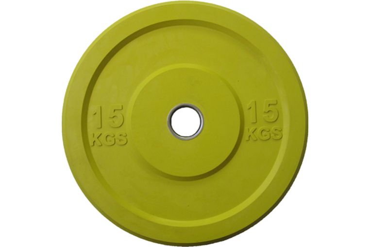 Диск 15 кг Johns APOLO Bumper, d450 см DRAB - 15С желтый фото 1