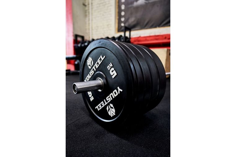 Диск EVO BUMPER PLATE 20кг YouSteel чёрный фото 2