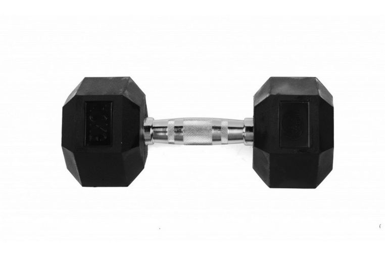 Гантель гексагональная обрезиненная 10кг Lite Weights 3186LW фото 1