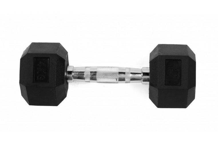 Гантель гексагональная обрезиненная 4кг Lite Weights 3180LW фото 1