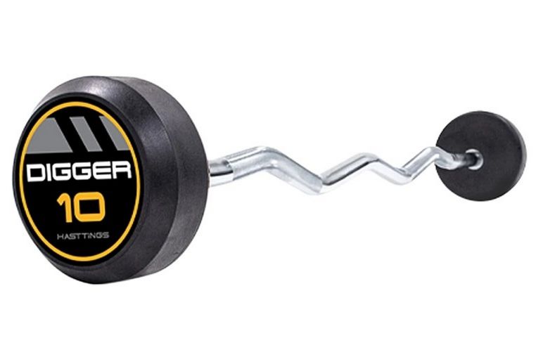 Комплект изогнутых фиксированных обрезиненных штанг 5 шт от 10 до 30кг Hasttings Digger HD51G2B-10-30 
