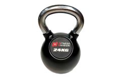 Гиря 24 кг обрезиненная с хромированной ручкой Fitness Division DB-KDB-C-24