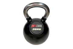 Гиря 36 кг обрезиненная с хромированной ручкой Fitness Division DB-KDB-C-36