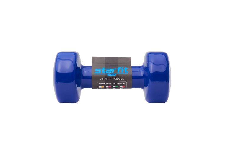 Гантель виниловая Star Fit DB-101 5 кг, темно-синий фото 3