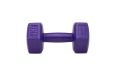 Гантель гексагональная, пластиковая 2 кг BaseFit DB-305 фиолетовый, 2 шт фото 2