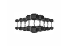 Гексагональные обрезиненные гантели. Ряд от 42,5 до 50 кг UltraGym