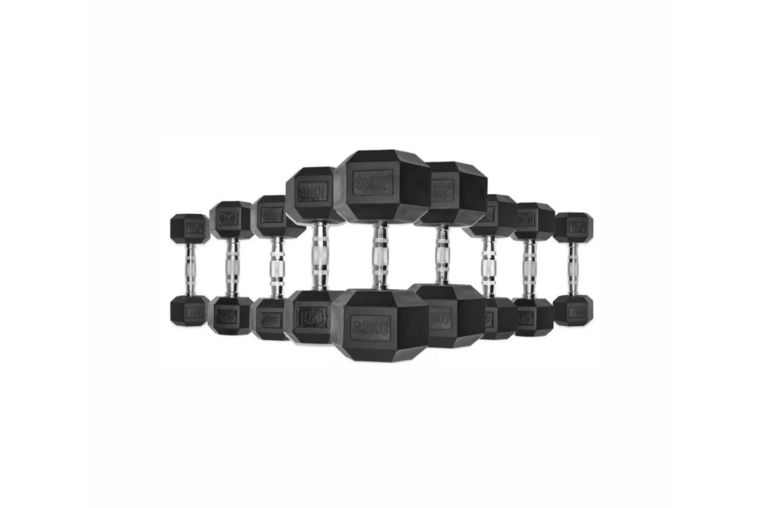 Гексагональные обрезиненные гантели. Ряд от 42,5 до 50 кг UltraGym 