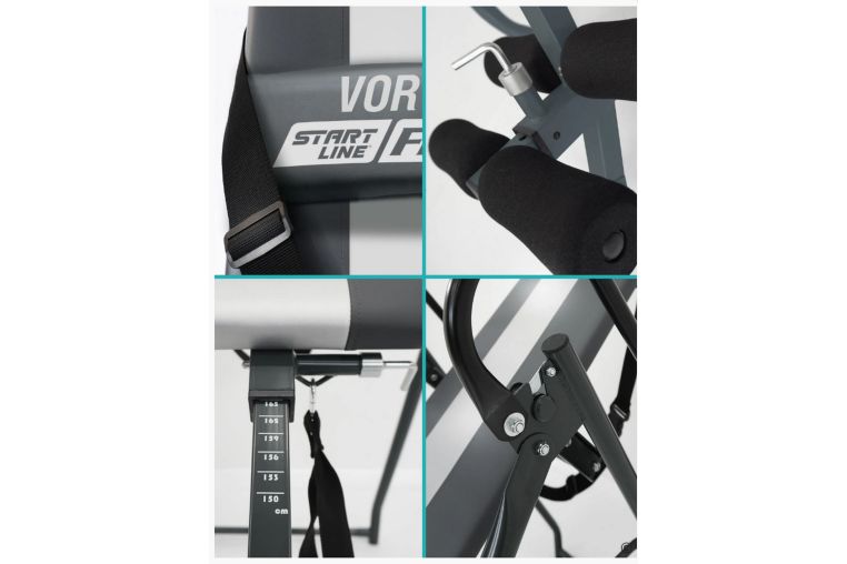 Инверсионный стол Start Line Vortex с подушкой SLFIT03-GS серо-серебристый фото 2