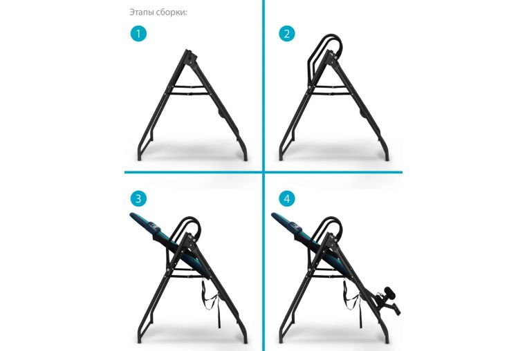 Инверсионный стол Start Line Vortex с подушкой SLFIT03-SB сине-бирюзовый фото 2