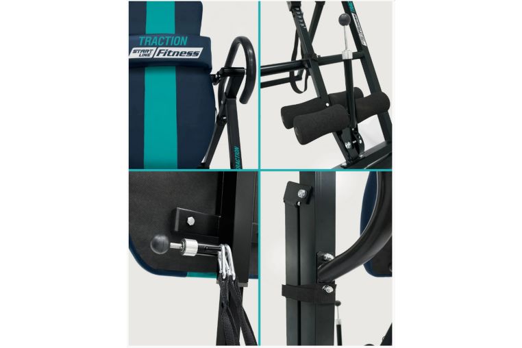 Инверсионный стол Start Line Traction с подушкой SLFIT03S-BB сине-бирюзовый фото 2