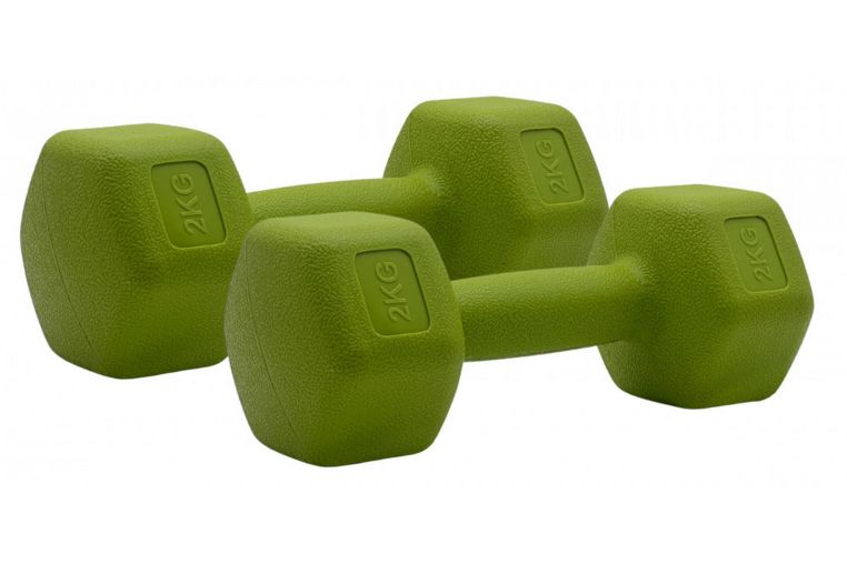 Гантели для фитнеса Sport Elite 2х2 кг H-202 салатовый 