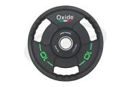 Диск олимпийский Oxide Fitness OWP02 D50мм полиуретановый, с 3-мя хватами, черный 10кг.