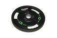 Диск олимпийский Oxide Fitness OWP02 D50мм полиуретановый, с 3-мя хватами, черный 10кг. фото 1