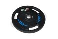Диск олимпийский Oxide Fitness OWP02 D50мм полиуретановый, с 3-мя хватами, черный 20кг. фото 1