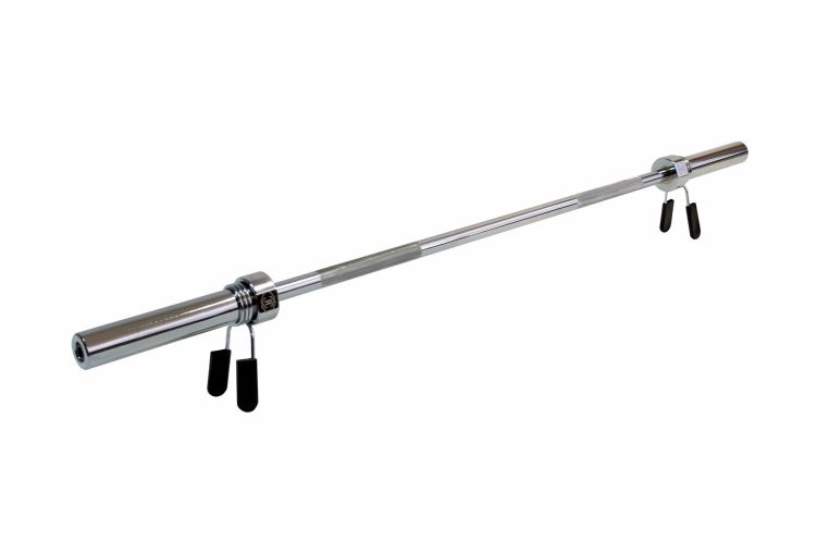 Гриф олимпийский прямой хромированный 60"с замками REBEL R-OB60-C 