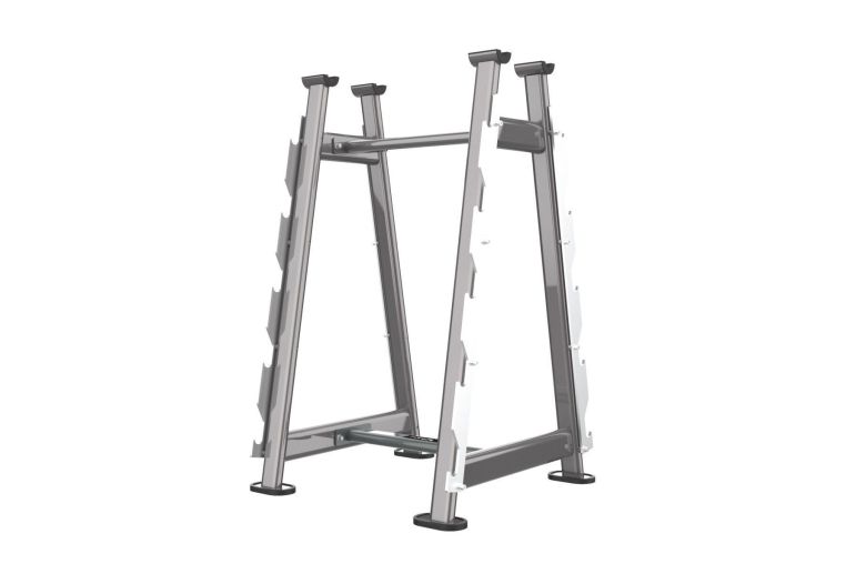 Комплект полиуретановых фиксированных штанг 10-45кг Fitex Pro 10 штанг со стойкой FTX-414.1 фото 2