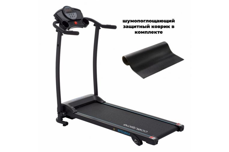 Беговая дорожка электрическая EVO Fitness Integra II Black (коврик в комплекте) фото 4