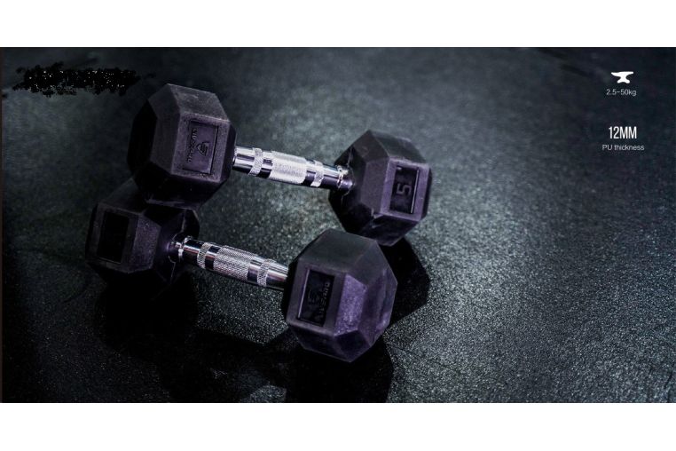Гексагональные гантели 5кг Live Pro Hex Dumbbell LP8005-5, пара фото 1