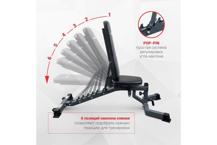 Скамья многофункциональная регулируемая Protrain PR-FIDPRO фото 15