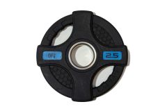 Диск олимпийский обрезиненный Original Fit.Tools с двумя хватами 2,5 кг FT-2HGP-2,5 черный