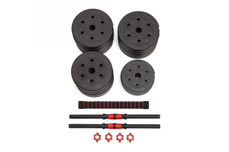 Гантели разборные с грифом, 40 кг (2 шт х 20 кг) VictoryFit VF-DC400 фото 1