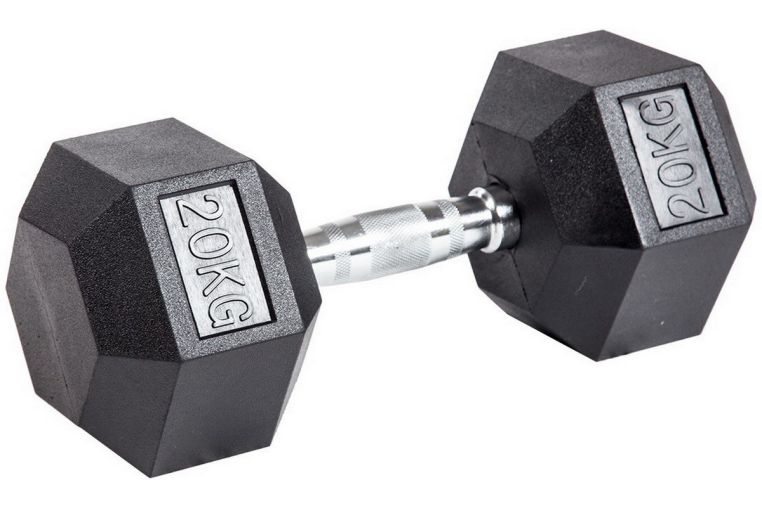 Гантель гексагональная обрезиненная Profi-Fit 20 кг 