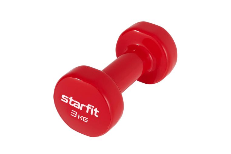 Гантель виниловая Star Fit DB-101 3 кг, красный 