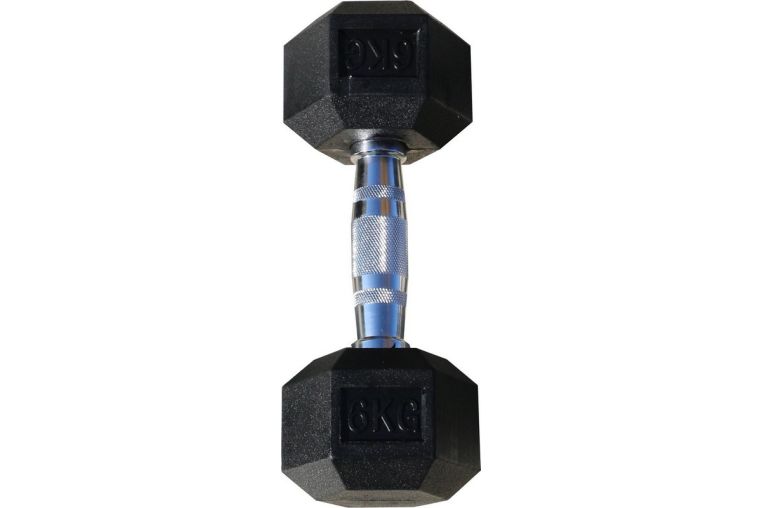 Гантель гексагональная обрезиненная Profi-Fit 6 кг фото 3