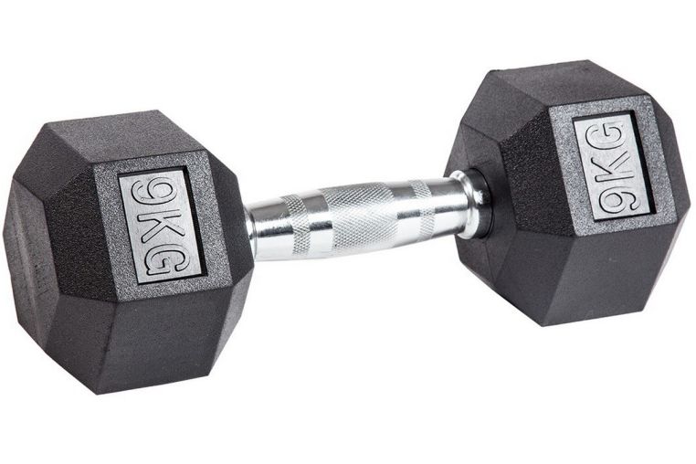 Гантель гексагональная обрезиненная Profi-Fit 9 кг 