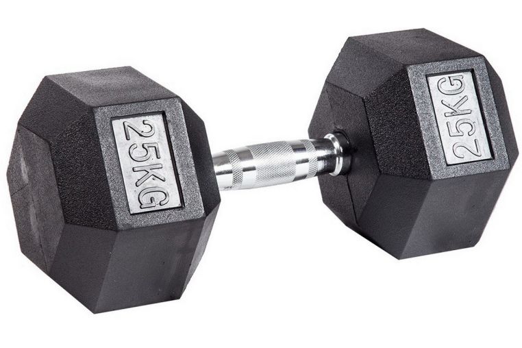 Гантель гексагональная обрезиненная Profi-Fit 25 кг 