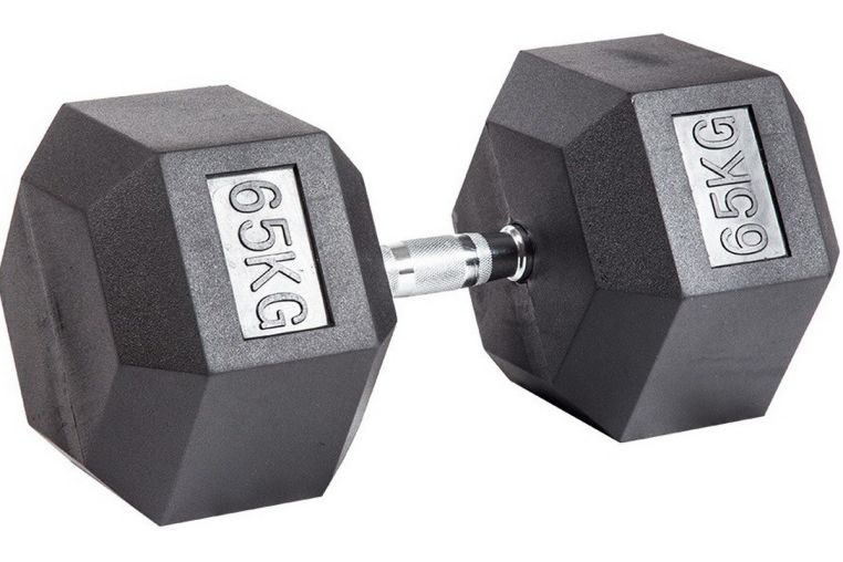 Гантель гексагональная обрезиненная Profi-Fit 65 кг 
