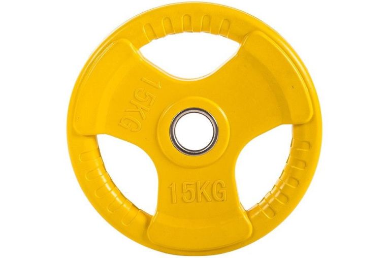 Диск обрезиненный Profi-Fit цветной 3 Handle D51, 15кг 