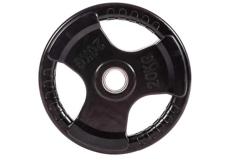 Диск обрезиненный Profi-Fit черный 3 Handle D51мм 20кг фото 1