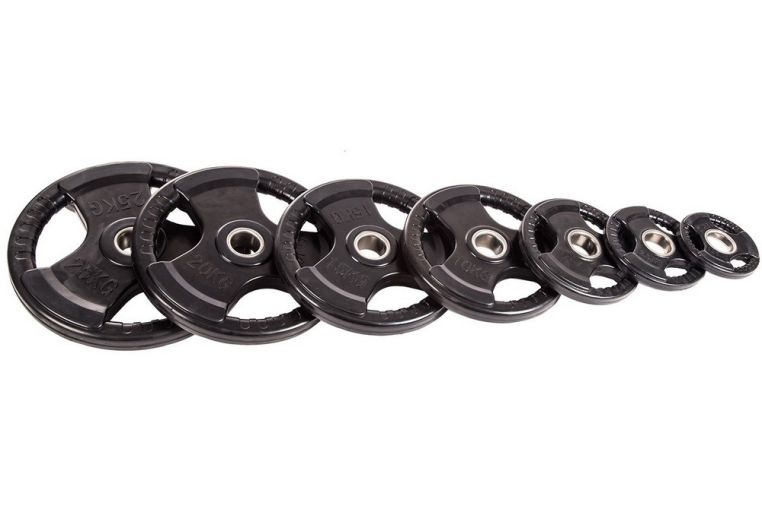 Диск обрезиненный Profi-Fit черный 3 Handle D51мм 15кг фото 1