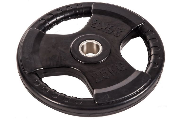 Диск обрезиненный Profi-Fit черный 3 Handle D51мм 25кг фото 1