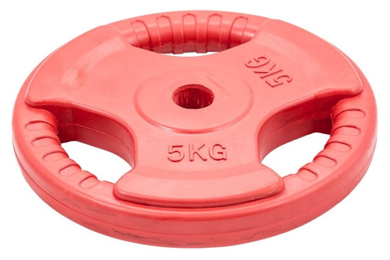 Диск обрезиненный Profi-Fit цветной 3 Handle D26 5кг фото 1