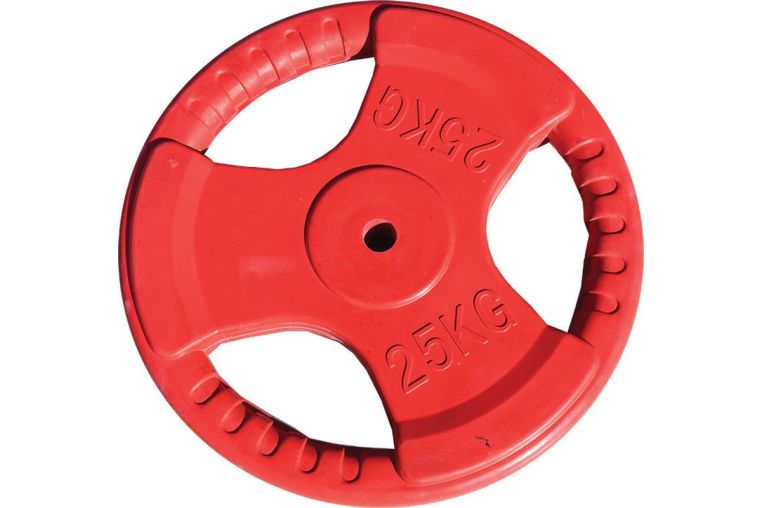 Диск обрезиненный Profi-Fit цветной 3 Handle D26 25кг 
